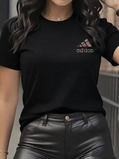 Cotton Round Neck T-Shirt for Women Slim Fit