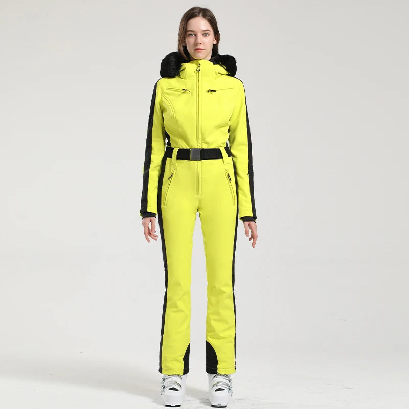 Gsou Women's Winter Snow Jumpsuit Waterproof Ski Suit