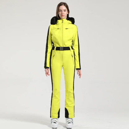 Gsou Women's Winter Snow Jumpsuit Waterproof Ski Suit