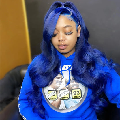 Dark Blue 13x4 Lace Front Wig Human Hair Body Wave