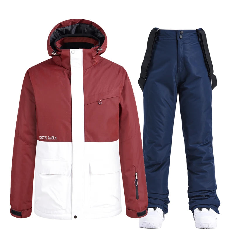 Unisex Winter Snow Ski Suit Jacket and Pants Set