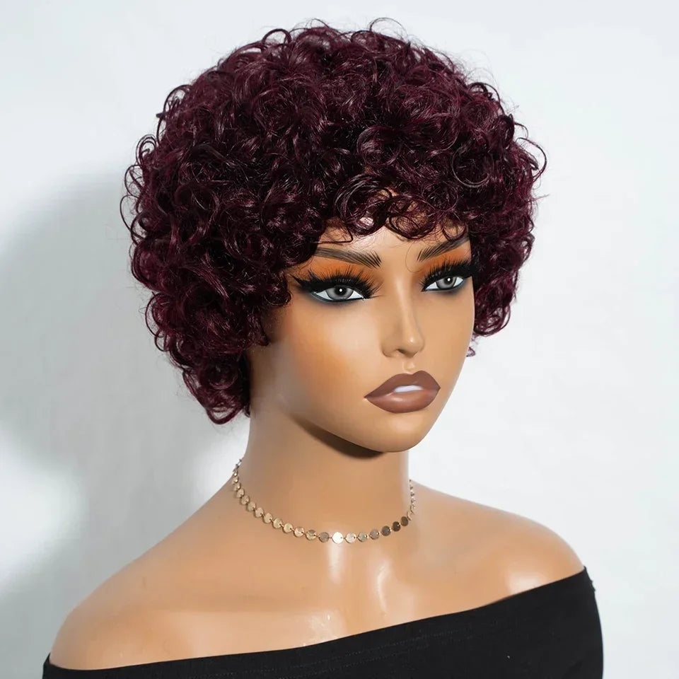 Brazilian Afro Puff Pixie Bob Wig 99J Natural Brown
