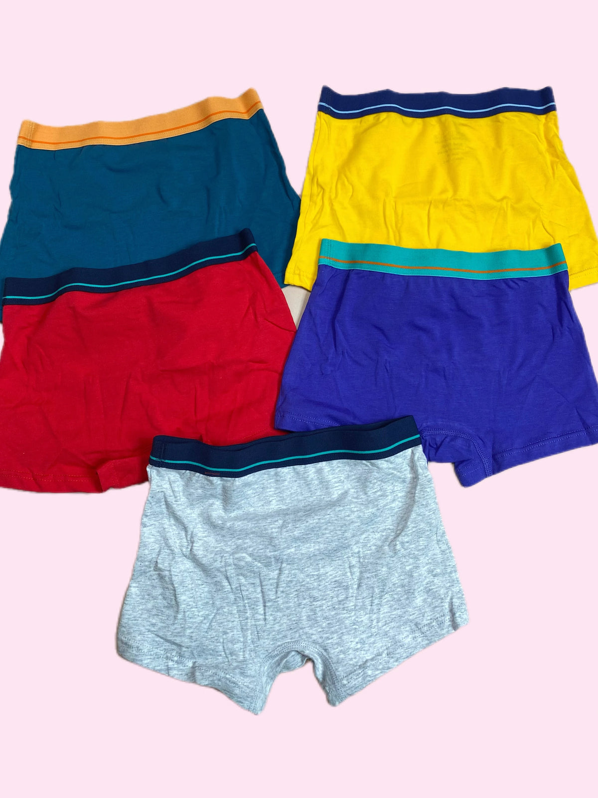 Boys Cotton Boxer Shorts 5-Pack for Ages 7-13