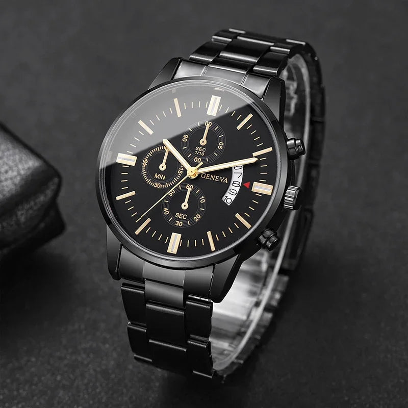 Luxury Stainless Steel Quartz Watch for Men