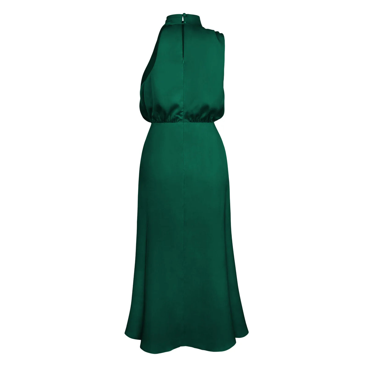 Elegant Silk Satin Sleeveless Long Dress for Women