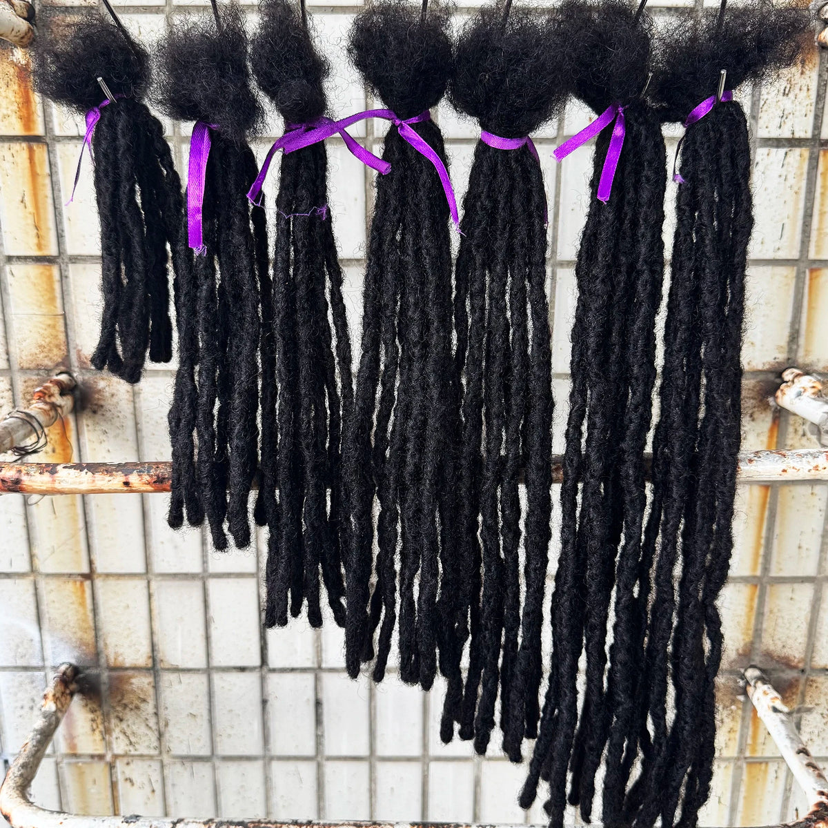 Handmade Human Hair Dreadlock Extensions 50 Strands 6-20 Inch