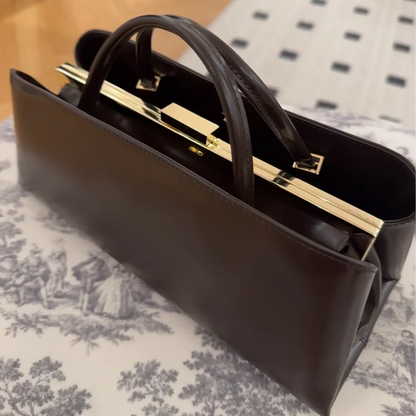 Luxury Pu Leather Shoulder Bag with Magnetic Clip
