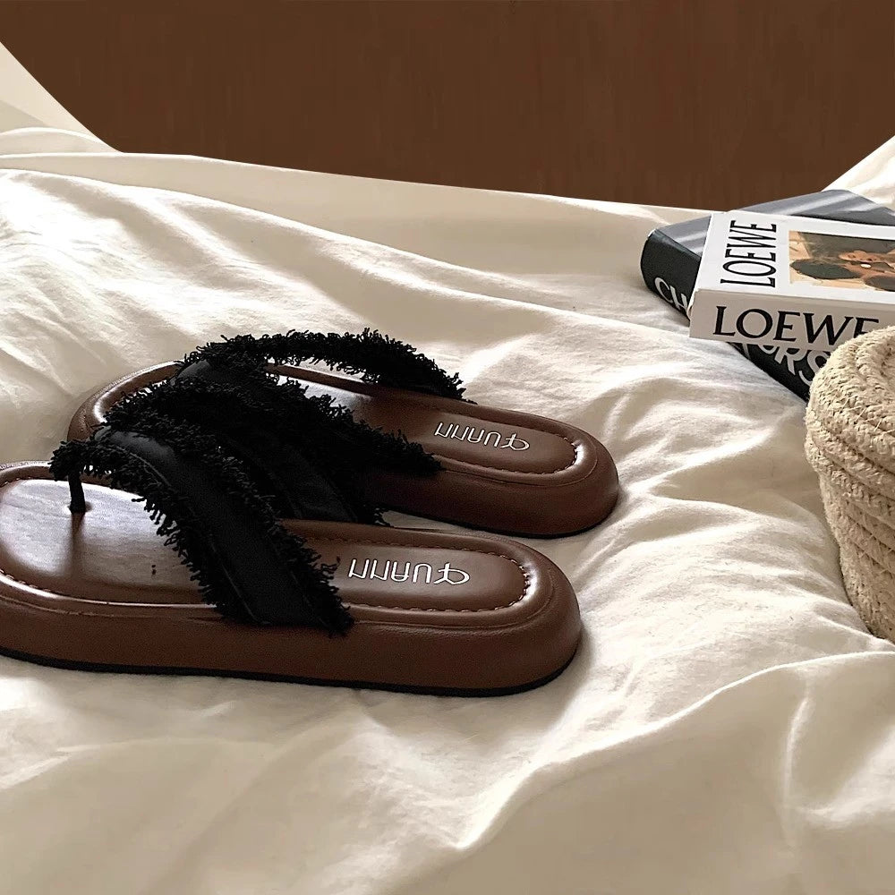 Herringbone Slippers for Women Summer Beach Sandals