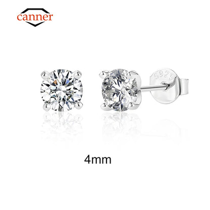 Canner Moissanite Stud Earrings 925 Sterling Silver