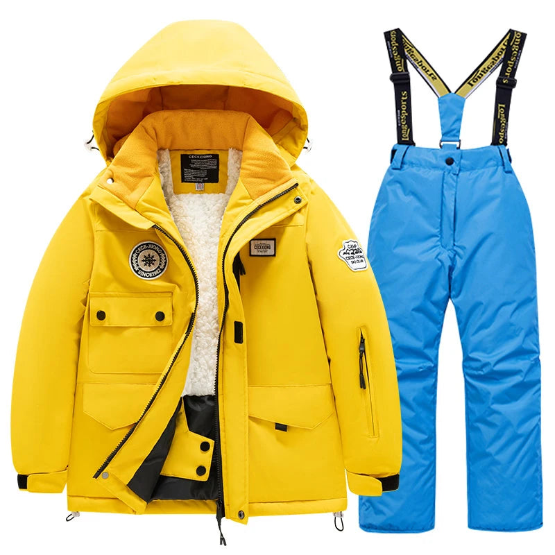 Winter Skiing Suit for Boys and Girls, Waterproof Polyester