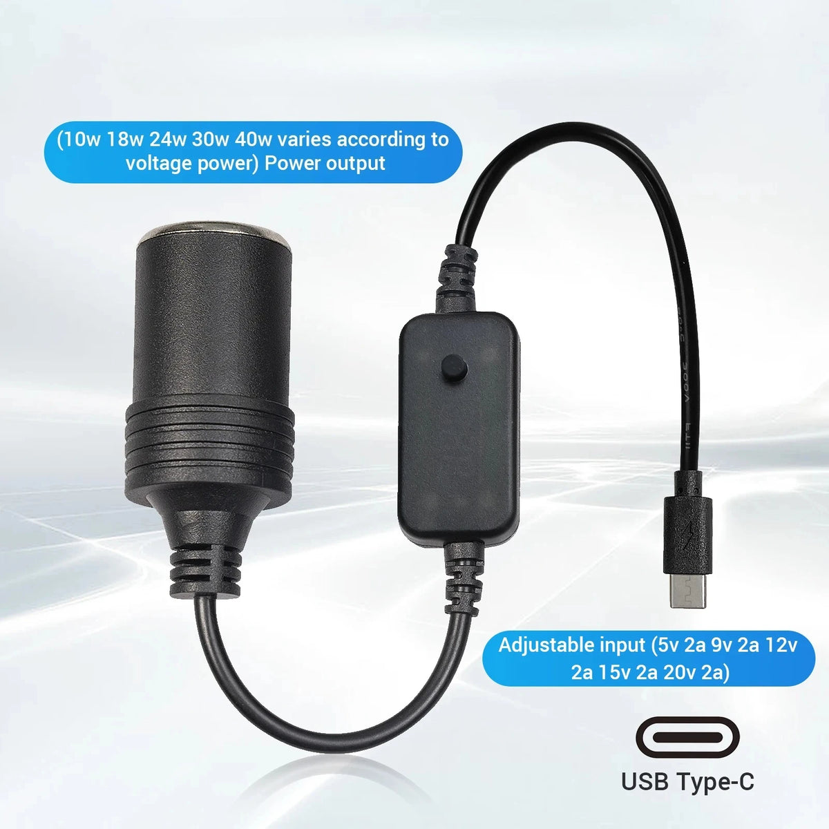 5V 2A USB to 12V Cigarette Lighter Socket Adapter