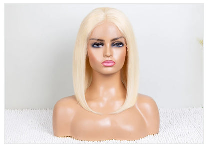 613 Blonde Bob Human Hair Lace Frontal Wig