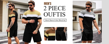Men's Summer Loose Harajuku T-Shirt and Shorts Set