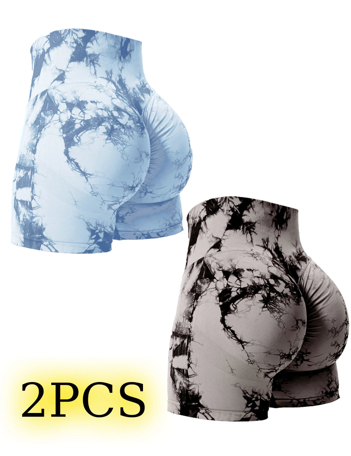 Tie Dye High Waist Gym Shorts for Women