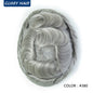 Double Knotted Toupee 130% Density Indian Hair 5 Inch
