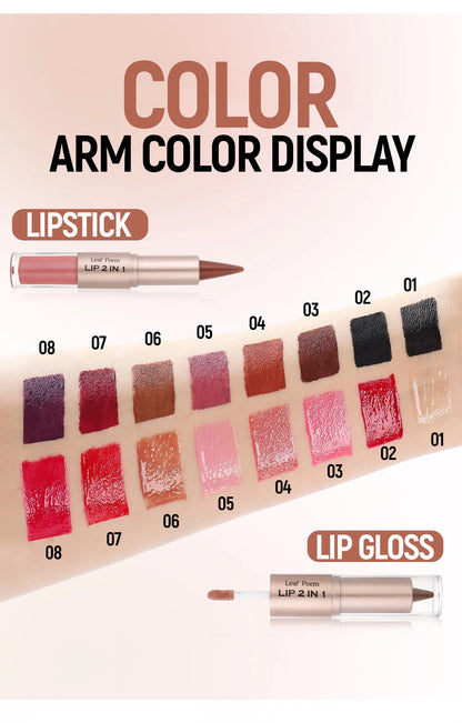 Black Brown Tapered Lip Liner and Lip Gloss Duo