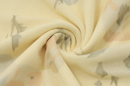 Yellow Flower Print Maxi Dress Sleeveless V Neck