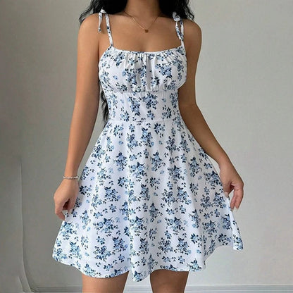 Women's Floral Spaghetti Strap Beach Dress