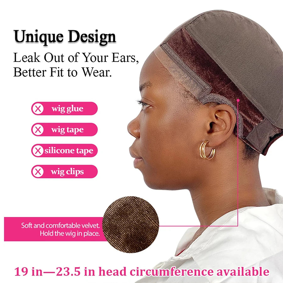 Hd Lace Wig Cap with Adjustable Velvet Grip