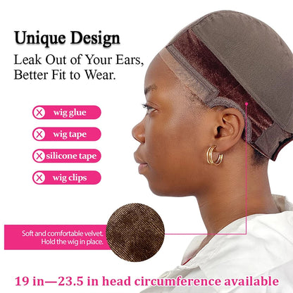 Hd Lace Wig Cap with Adjustable Velvet Grip