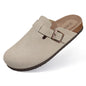 Comwarm Women's Suede Mules Slippers with Cork Insole