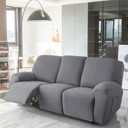 Soft Polyester Recliner Sofa Cover Solid Color