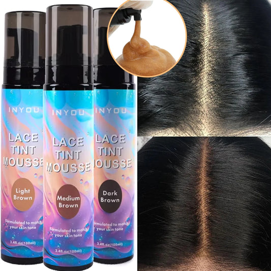 Melt Lace Tint Hair Mousse and Spray for Medium Brown Wigs