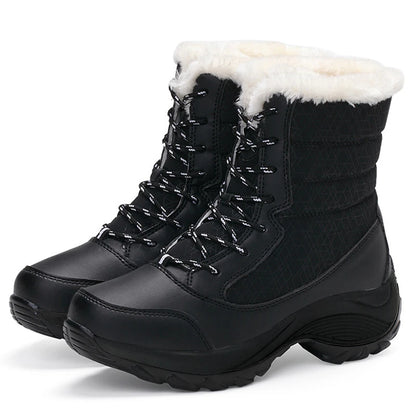 Women’s Waterproof Ankle Snow Boots with Fur Lining