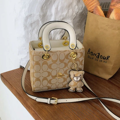 Vintage Monogram Handbag with Bear Charm