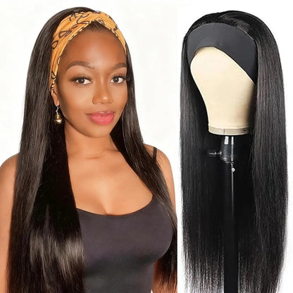 Deep Water Wave Human Hair Headband Wig 200% Density