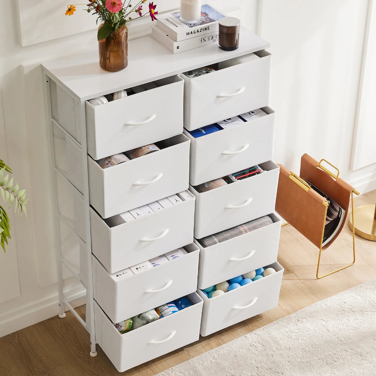 JHK Modern Wooden Wardrobe With 5/7/10 Drawers