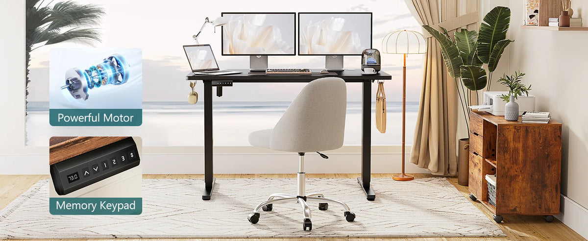 JHK Electric Adjustable Height Standing Desk for Office