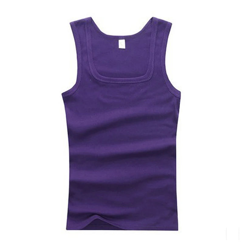 Plus Size Men Tank Tops Sleeveless Cotton Blend Vests