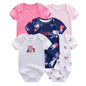 Kiddiezoom Cartoon Short Sleeve Baby Bodysuits 100% Cotton