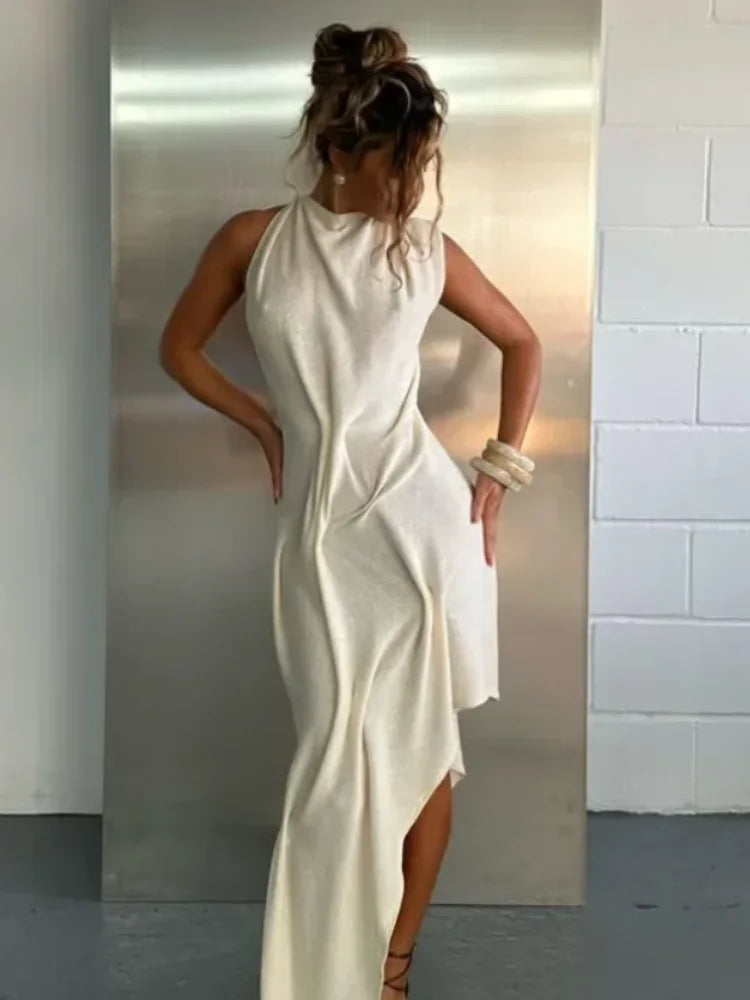 Romantic Soft Halter Maxi Dress for Women