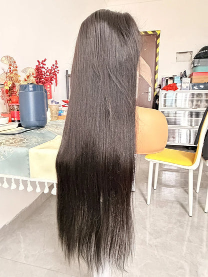 40 Inch Bone Straight Human Hair Wig Brazilian Lace Front Wig