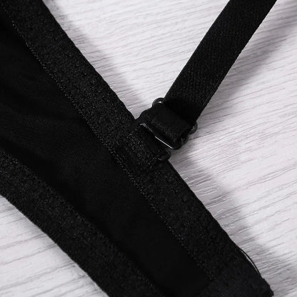 Silver Rivets Gothic Push Up Bralette for Women