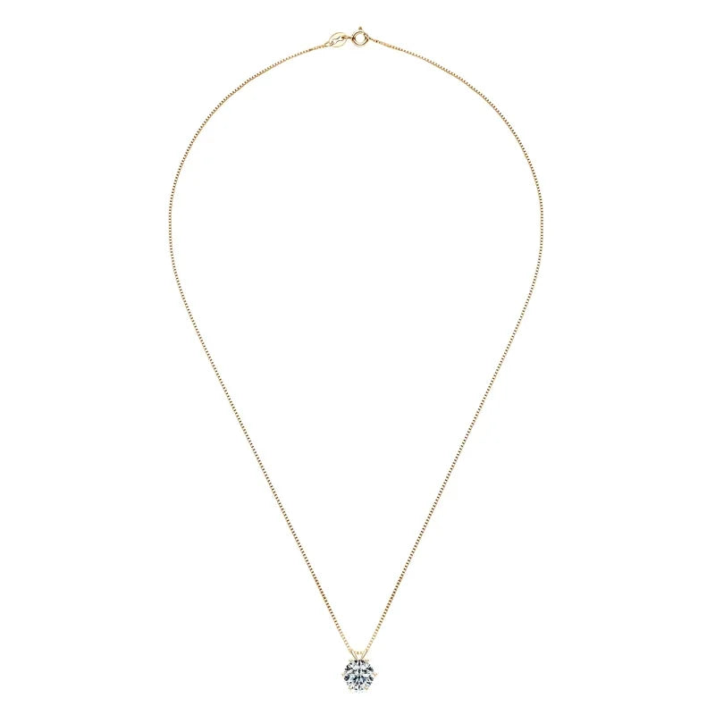 Moissanite Pendant Necklace 925 Sterling Silver Women