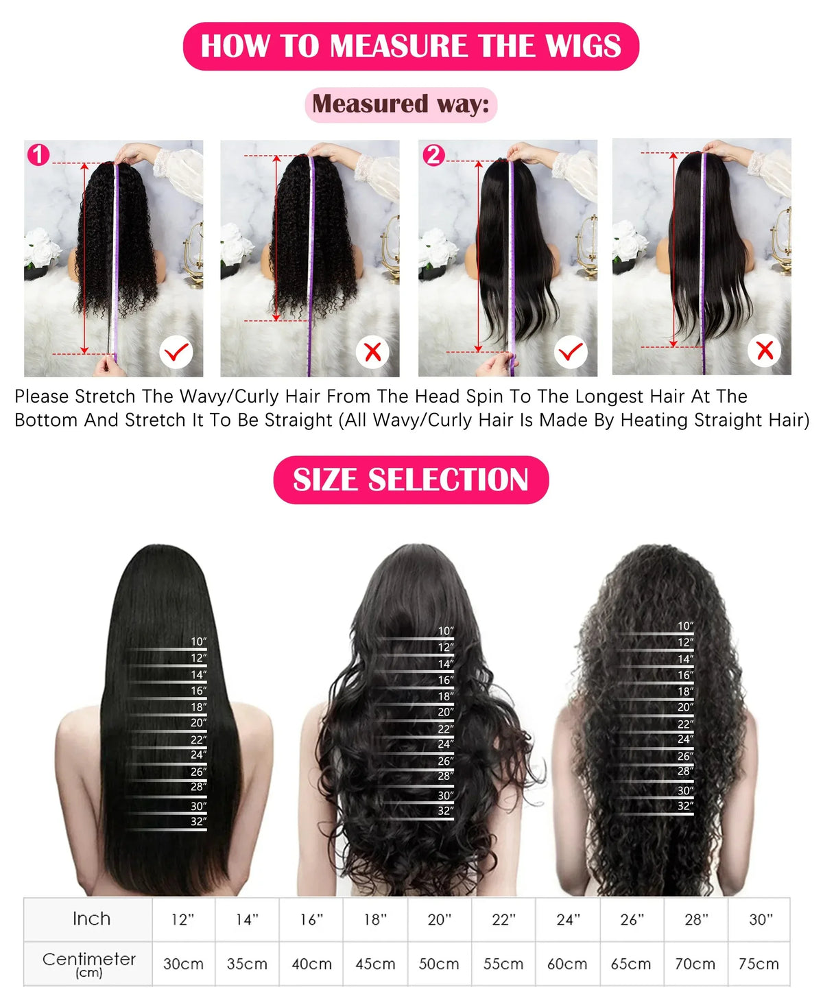 Water Deep Wave Human Hair Lace Front Wig 30 Inch