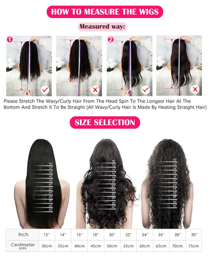 Water Deep Wave Human Hair Lace Front Wig 30 Inch