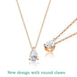 Smyoue Pear Cut Moissanite Necklace 925 Sterling Silver