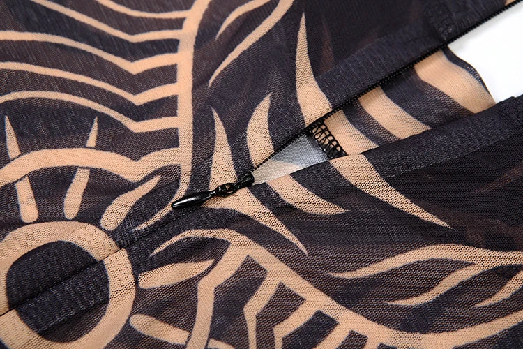 Striped Print Turtleneck Jumpsuit for Women