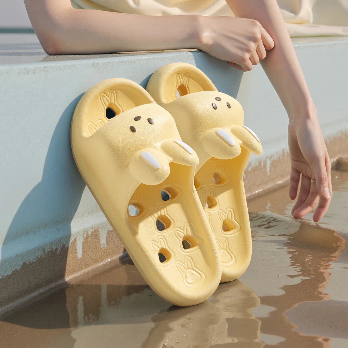 Cartoon Women Non-Slip EVA Bathroom Slippers