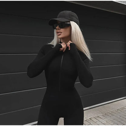 Casual Fur-Trimmed Hooded Ski Suit Women Warm Jumpsuit