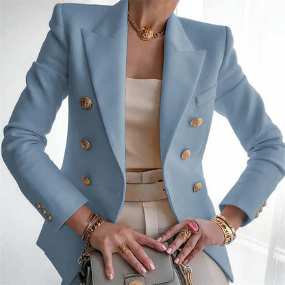 Casual Long Sleeve Women Blazer Office Jacket