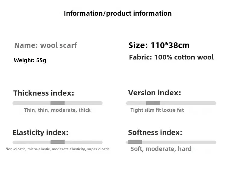 Wool Triangle Scarf for Women - Multi-functional Knitted Scarf