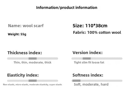 Wool Triangle Scarf for Women - Multi-functional Knitted Scarf