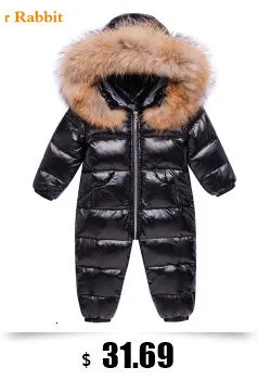 Children's Hooded Parka Down Jacket with Dinosaur Design