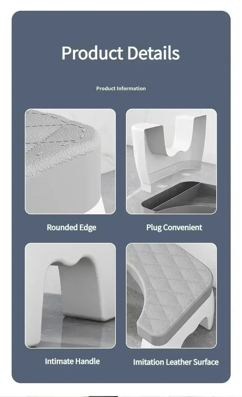 Universal Squatty Potty Toilet Stool - Plastic Waterproof Design