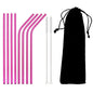Colorful Metal Drinking Straws Set Stainless Steel